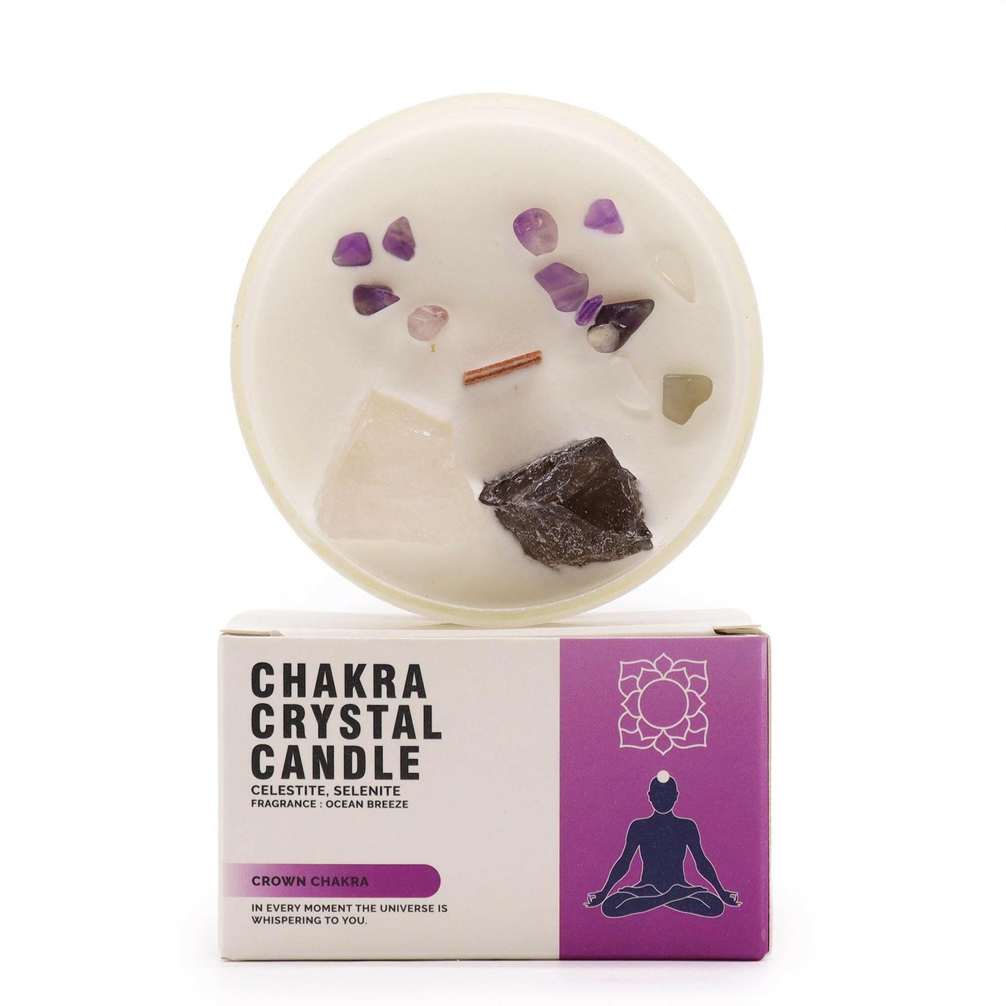 Crystal Candle - Crown Chakra.