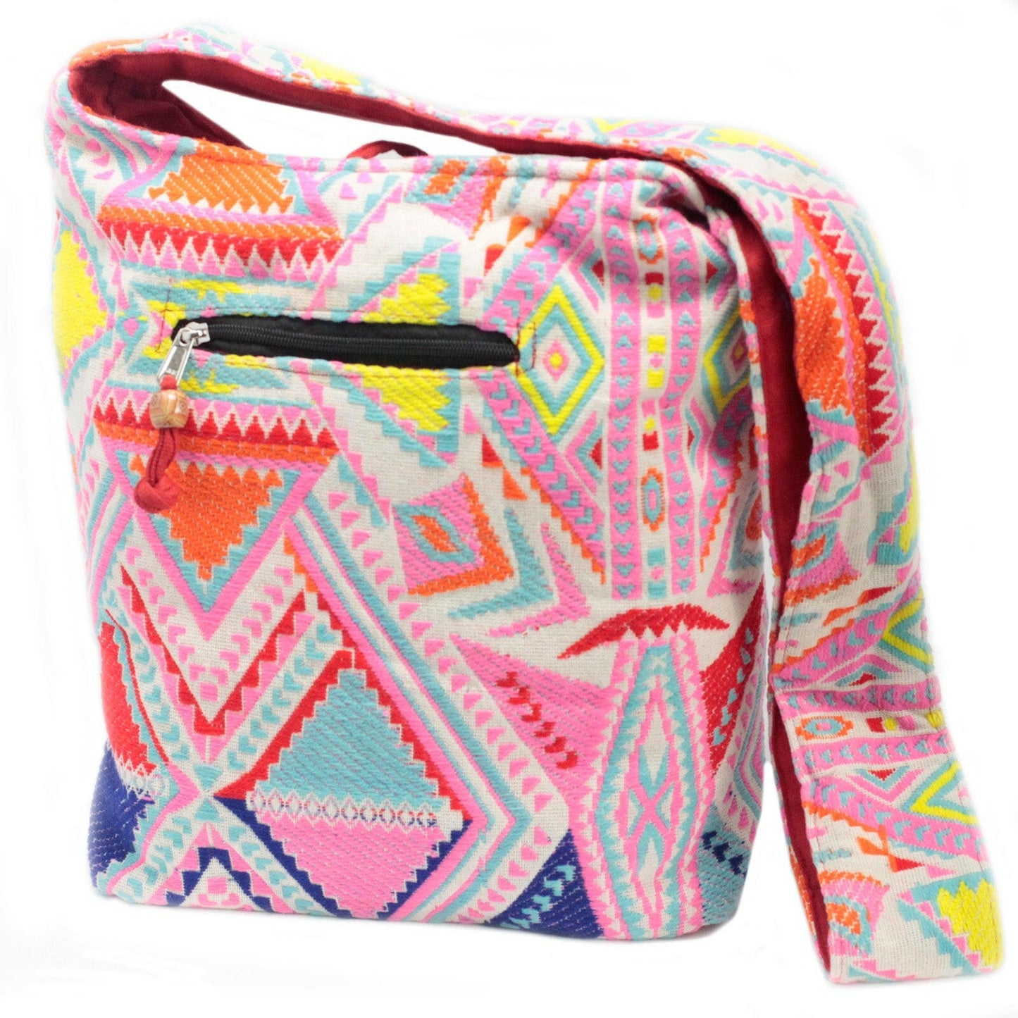 Vibrant Woven Shoulder Bag.