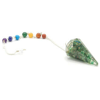 Orgonite Power Chakra Pendulum - Green Aventurine.