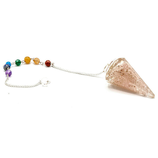 Orgonite Power Chakra Pendulum - Rose Quartz.