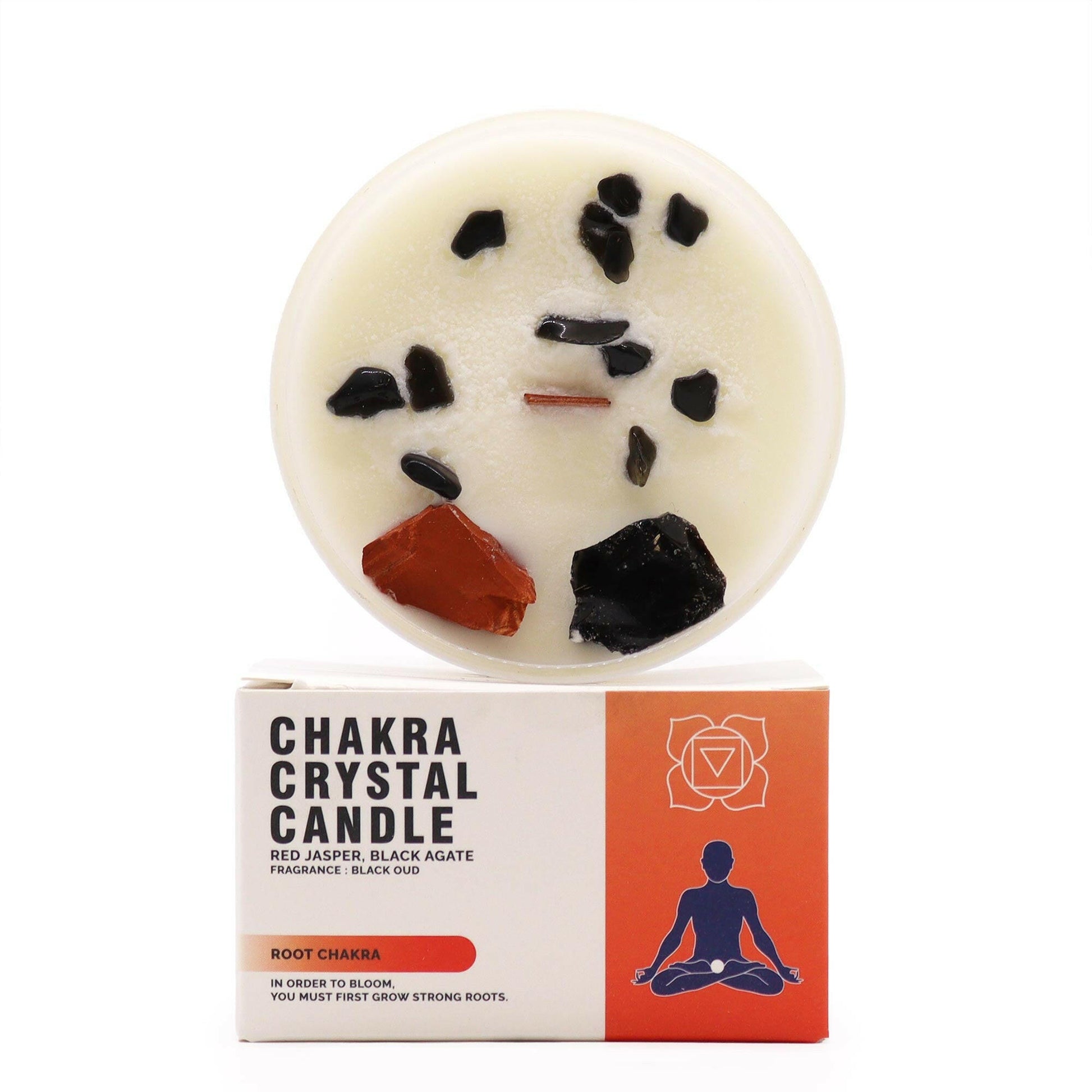 Crystal Candle -Root Chakra.