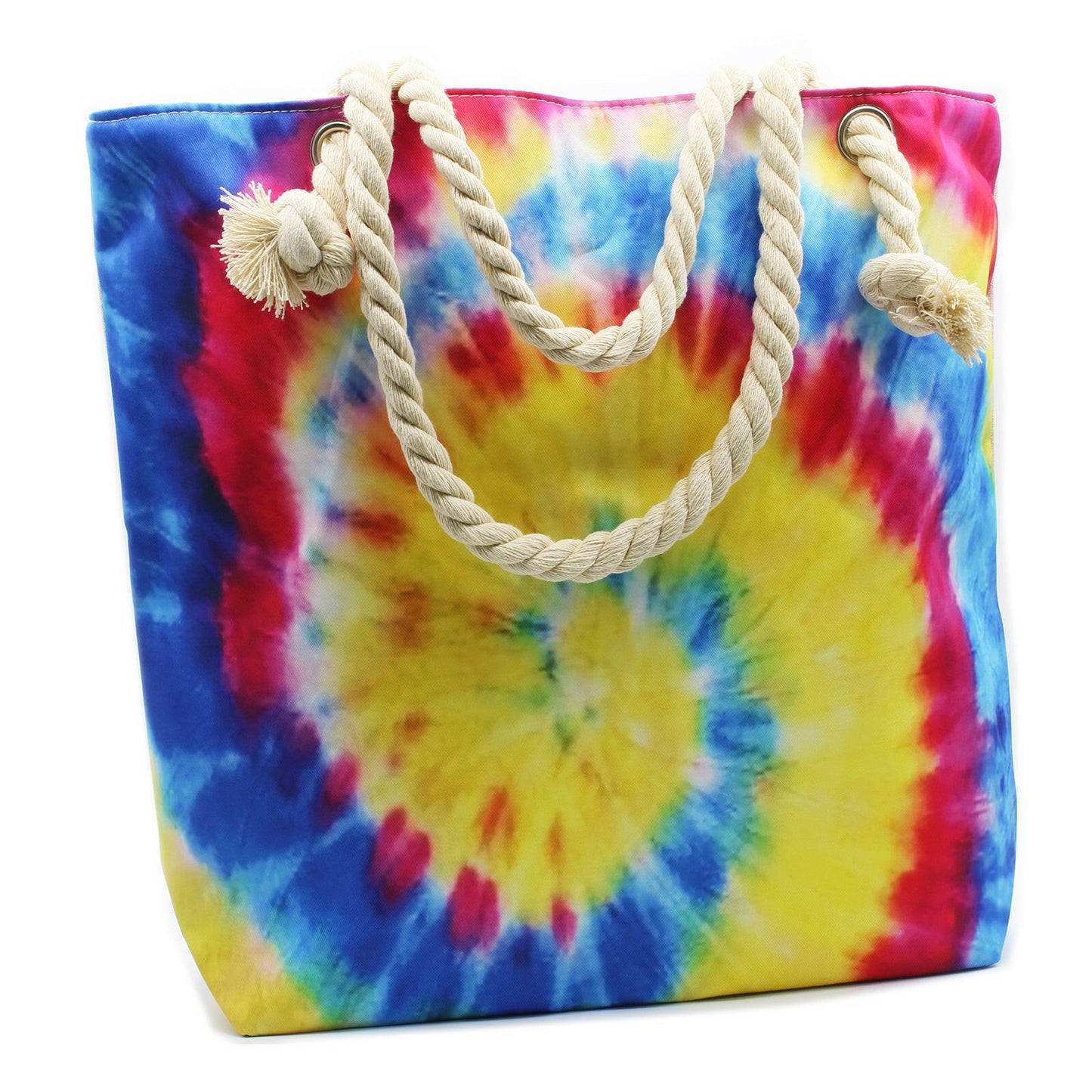 Tie -Dye Canvas Tote Bag Sunburst.