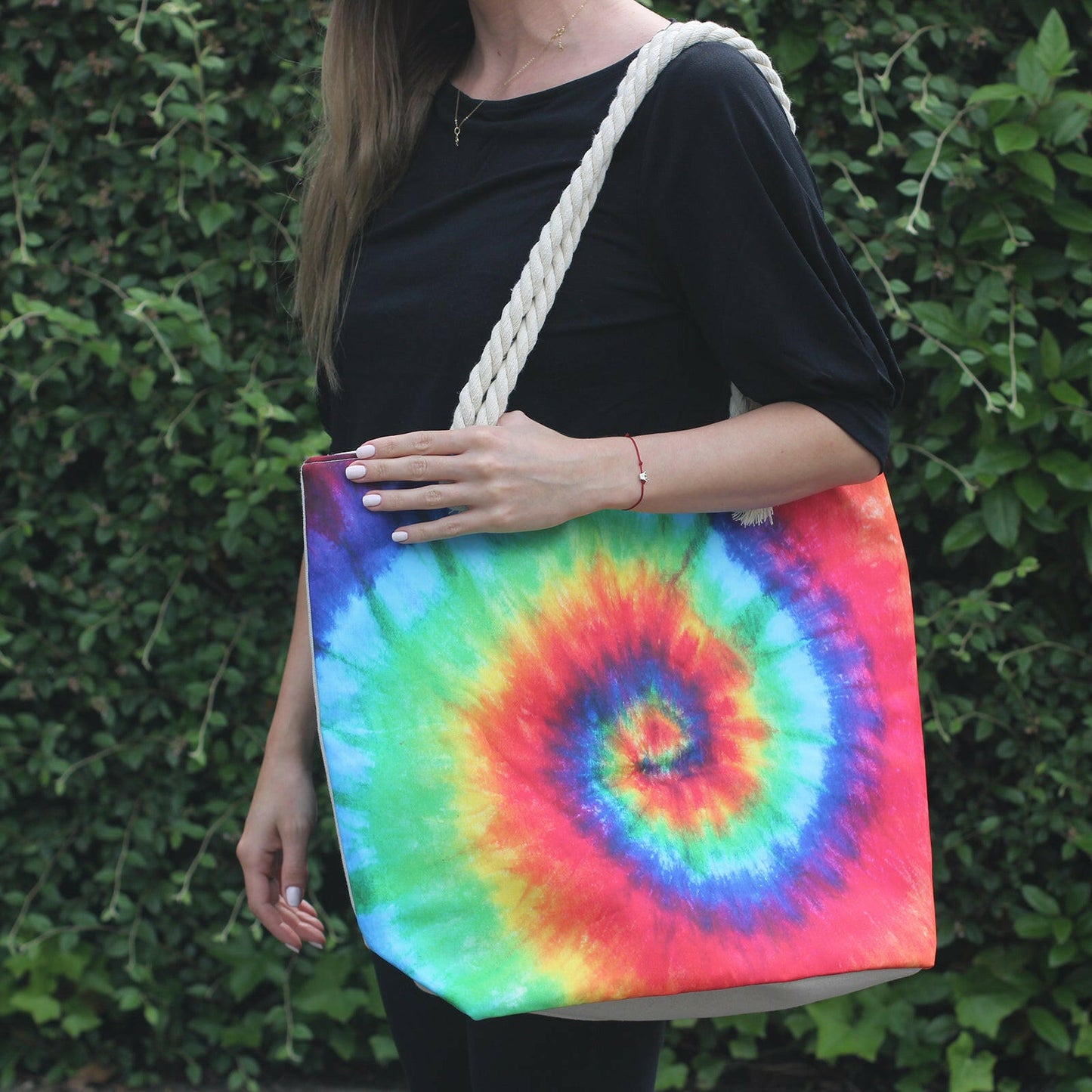 Tie -Dye Canvas Tote Bag.