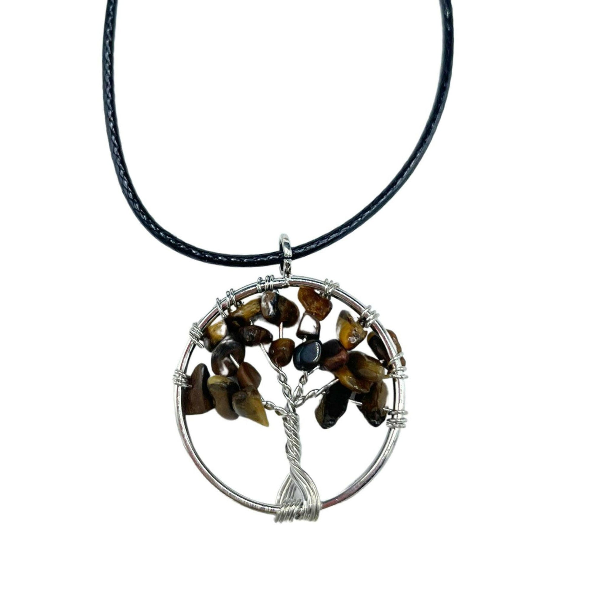 Tree of Life Pendant - Tiger Eye.