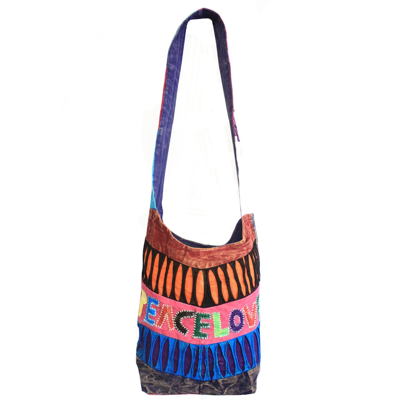 Peace and love bag front view