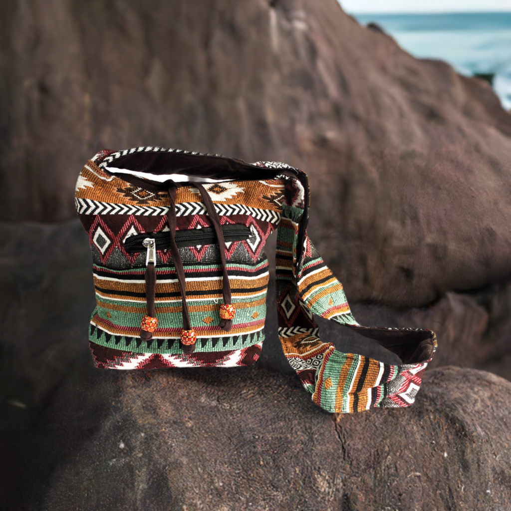 Ethnic Bag on a rock