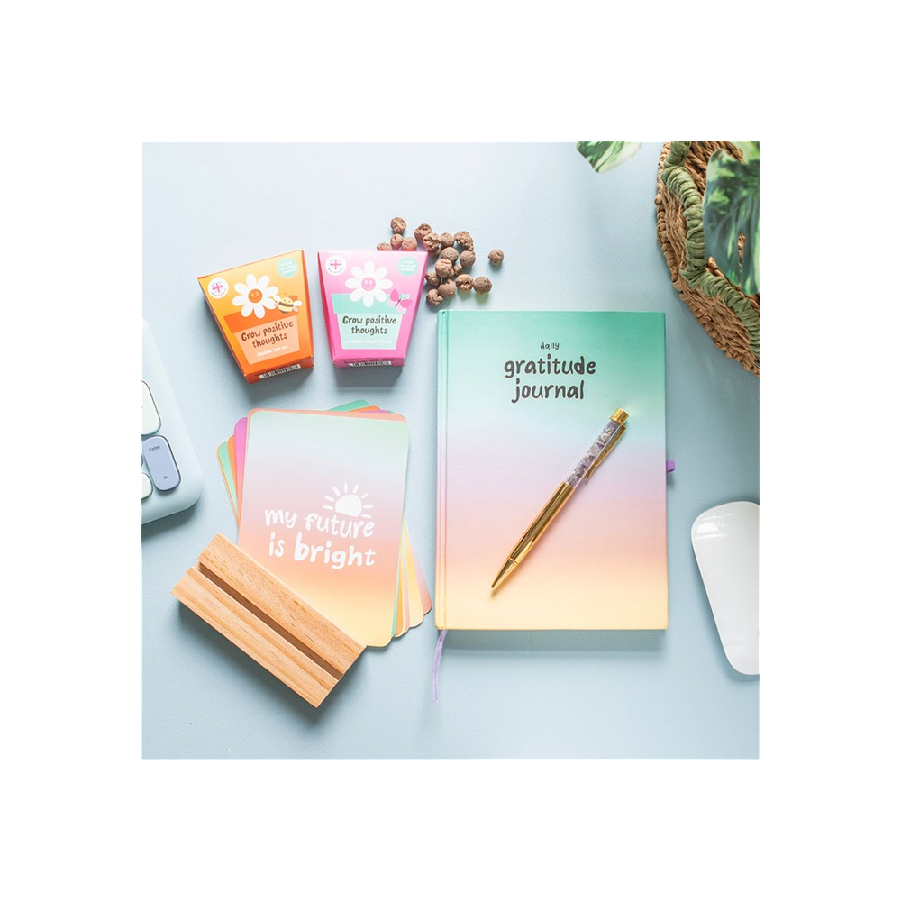 Mindful Moments Affirmation Cards with Wooden Stand